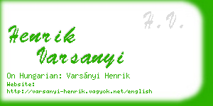 henrik varsanyi business card